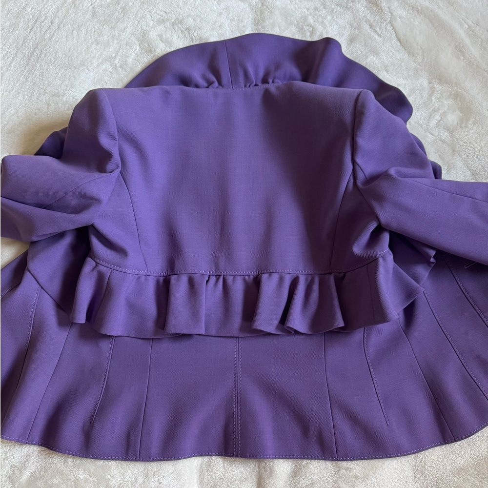 Valentino Purple Ruffle Blazer - Picture 5 of 6